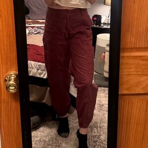 American Eagle Outfitters Maroon Ankle Pants